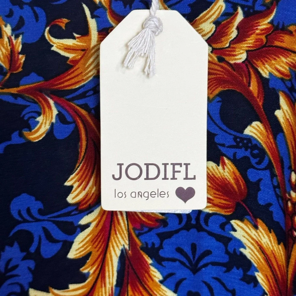 JODIFL “Sarah” Navy Floral Baby Doll Dress - Picture 3 of 10